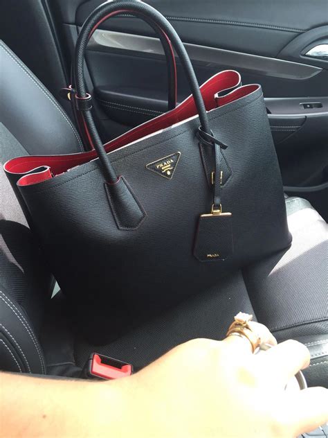 prada bag red and black|prada bags on sale black.